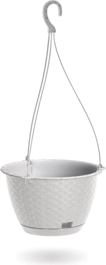 Rippuv lillepott Ratolla Round W 24,3 cm valge