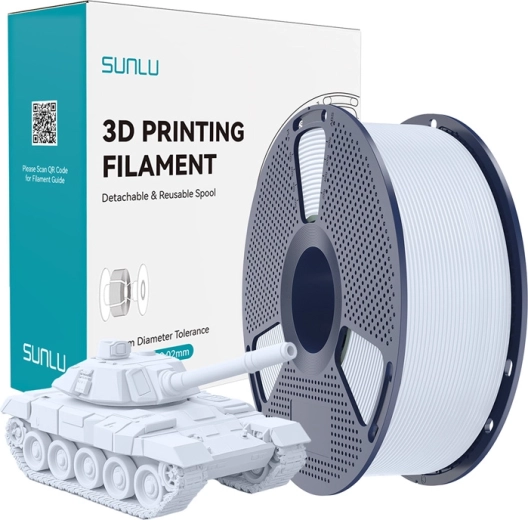 Filament Sunlu PLA+ high-speed valge 1,75 mm