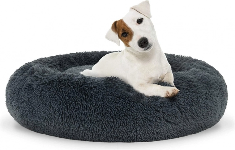 Universal Plush Bed for Dogs and Cats, 60 cm - Dark Gray