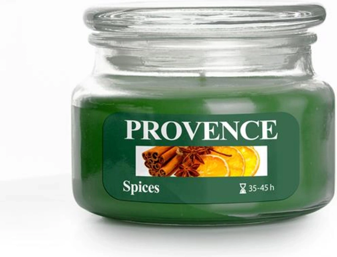 Lõhnaküünal klaasis PROVENCE, vürtsilõhn, 45 tundi
