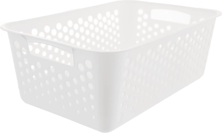 Valge UH-plastist Art-korv 30 × 20 × 11 cm