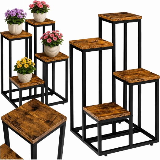 Flower stand, metal, 4 tiers, 68 cm - 1 piece