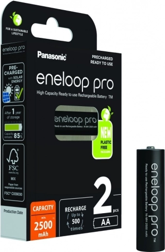 Akulaator Eneloop Pro AA 2500 mAh 2 tk
