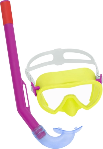 Bestway noorte snorkeldamiskomplekt kollane – mask ja snorkel
