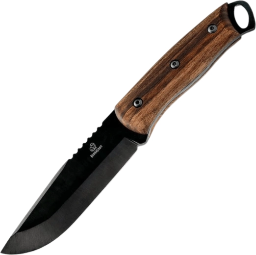 Beavercraft BSH4 Bushcrafti nuga Dusk pähklipuust käepideme ja nahast vutlariga