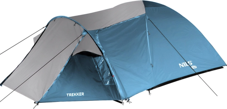 Matkatelk NILS CAMP Trekker 4 inimesele, sinakas‑hall