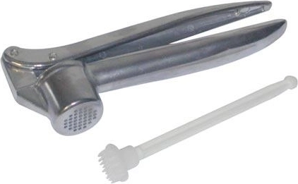 Küüslaugupress plastist puhastiga, 15 cm, metallist