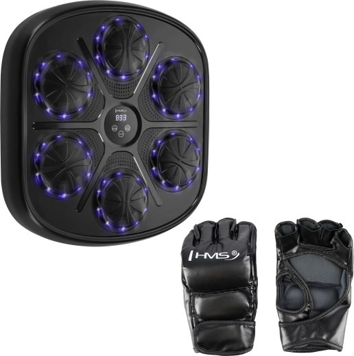 Elektrooniline poksisihtmärk LED-i ja Bluetoothiga HMS TB03 + kindad