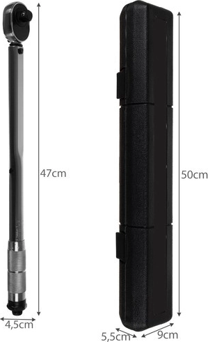 Dünamomeetriline võti Bigstren 1/2" koos otsikutega 17/19/21 mm ja pikendusotsikuga