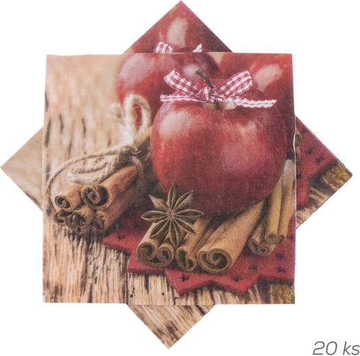 Õunamotiiviga pabersalvrätid 33 × 33 cm, 20 tk