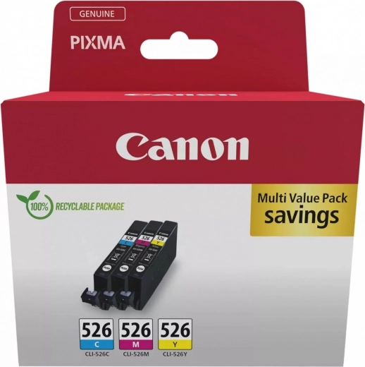 Multipack Canon CLI-526 tsüaan/purpur/kollane