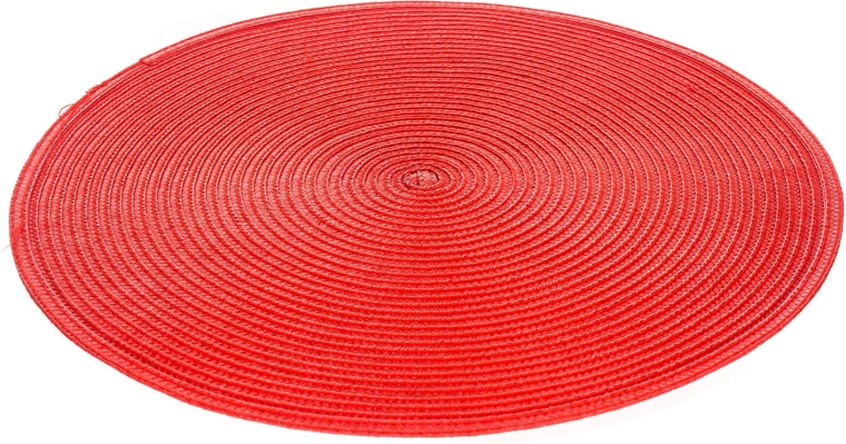 Ümmargune plastist lauamatt TONDO 38 cm punane