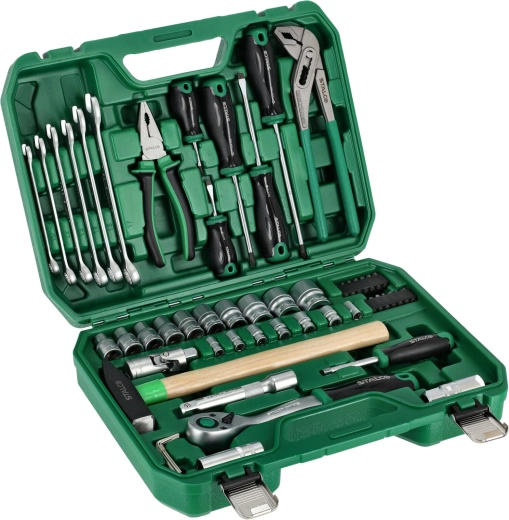 Stalco tööriistakomplekt 55 osa 1/4" ja 1/2" kohvris