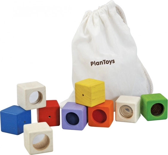 Plan Toys meelekuubikud – komplekt 9 tk