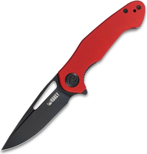 Kubey Dugu elegantne lukustatav taskunuga 7,4 cm, dark stonewash, punane G10