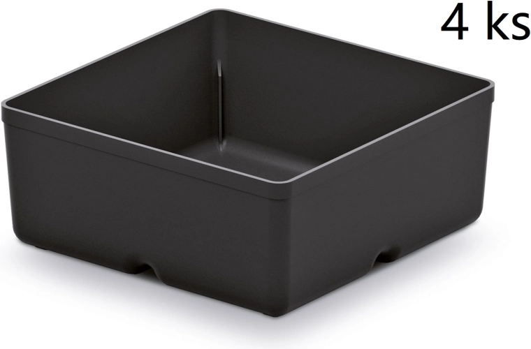 Unite Box tööriistade plastikust karpide komplekt, must, 4 tk