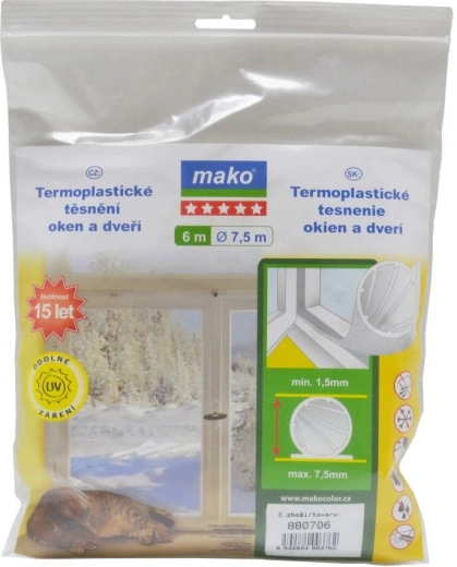 Termoplastist EVO akende ja ustel tihend EVO 7,5 mm, 6,5 m, MAKO