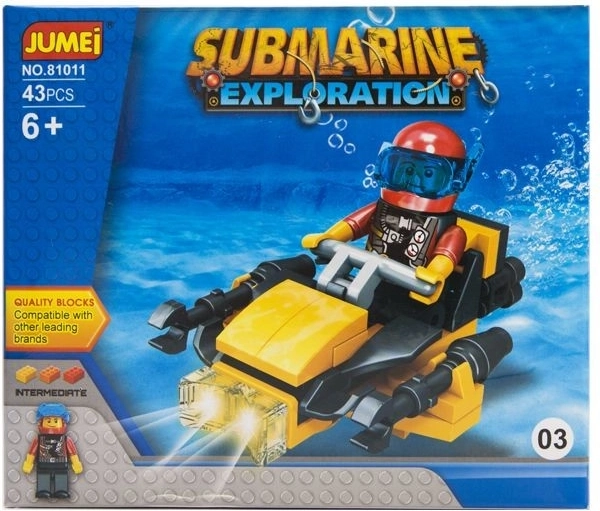 Jumei ehitusklotsikomplekt allveeretk 43 osaga (Submarine Exploration)