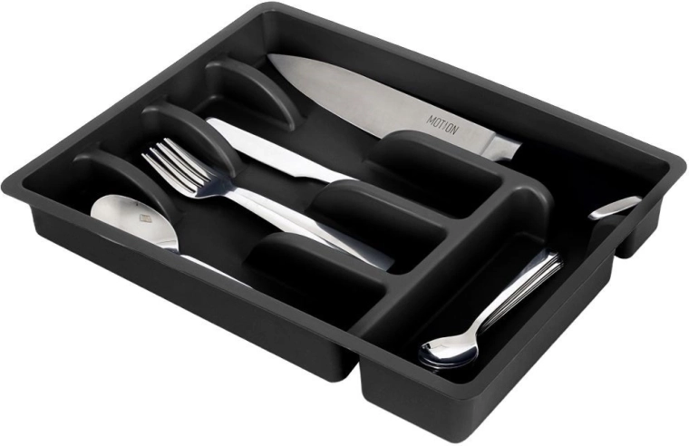 Must söögiriistade sahtli organiseerija 36 × 25,5 cm