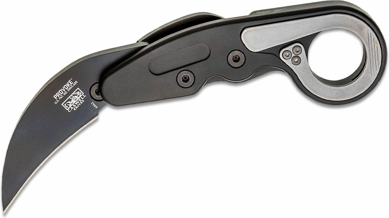 CRKT Provoke First Responderi taktikaline karambit 6 cm, must, alumiinium, titaan, vutlar