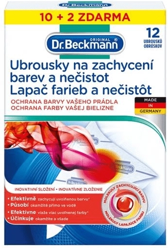 Värvi- ja mustusepüüdja mikrokiududega DR. BECKMANN, 12 tk