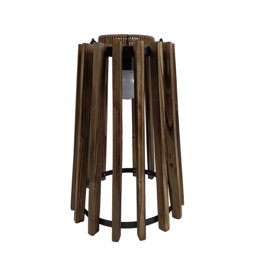 47 cm pikkune puidust LED-päikeselatern