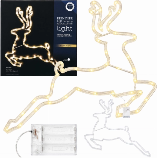 46 cm jõulune LED-põder sooja valge valgusega