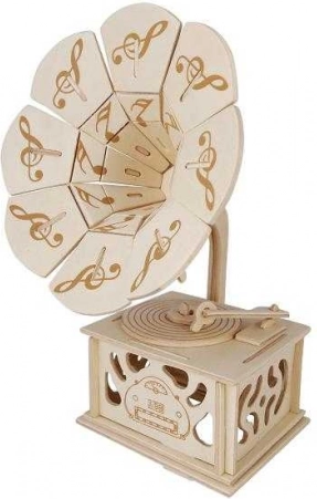 Woodcraft puidust 3D pusle Gramofon