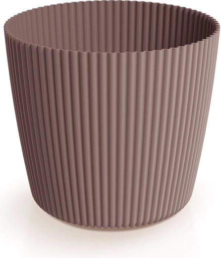 Lillepott Milly Round 12,9 cm marsala – plastikust sooniline lillepotiümbris sise- ja välistingimustesse