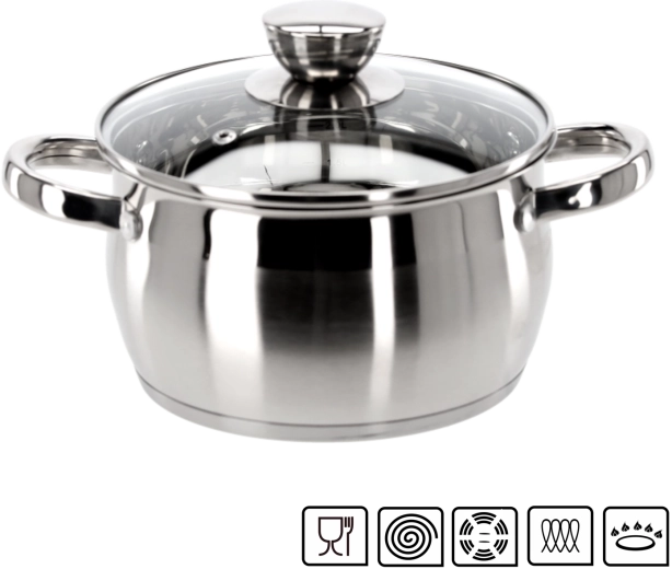 Roostevabast terasest pott kaanega Belly 2 l 18 cm