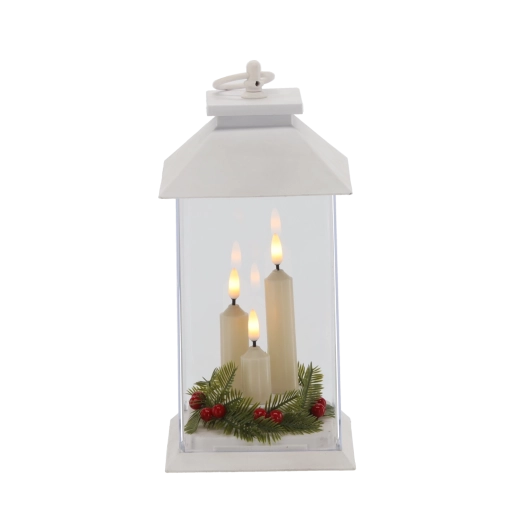 Warm light from three LED candles
