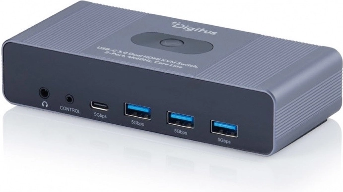 Digitus HDMI KVM-lüliti 2 arvutile ja 2 monitorile USB ja heliga