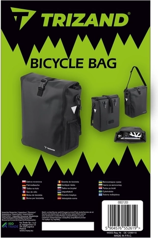Trizand waterproof bicycle rack bag 15–20 l