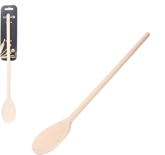 Puidust Rootsi köögilusikas 40 cm pöögipuust