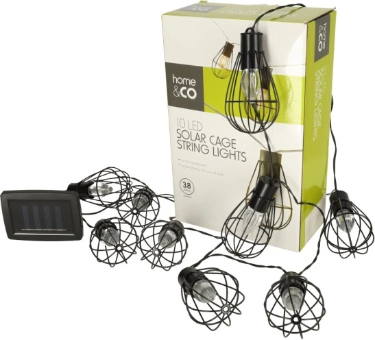 Päikesetoitel aiavalgusgirland loft-stiilis, 10 LED