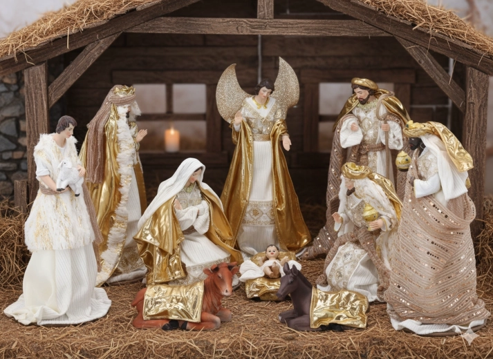 10-osaline jõulusõime figuuride komplekt kuni 33 cm