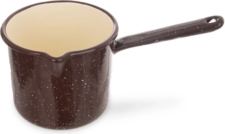 Pruun emailitud kastrul 12 cm, 1,2 l