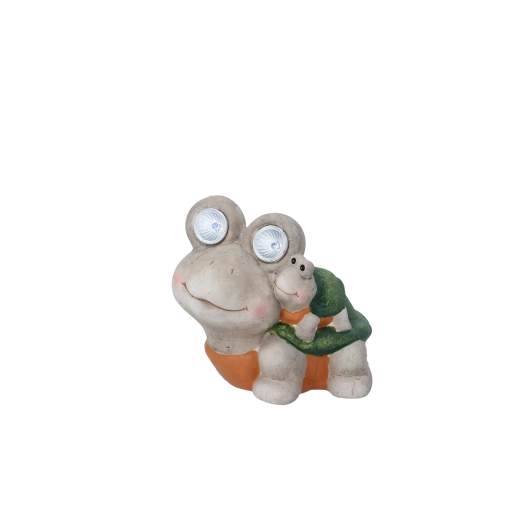 Aiafiguur kilpkonn LED-silmadega 15 × 12,5 × 14,5 cm
