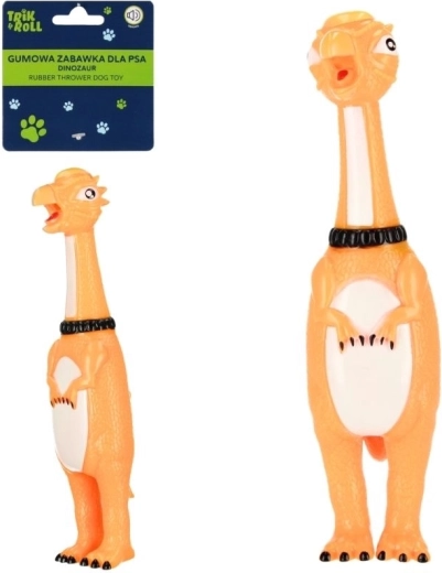 Piiksuv kummist dinosaurus koerale