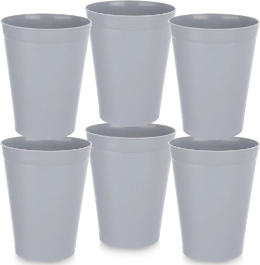 Plasttopsid SANDY hallid 300 ml, 6 tk