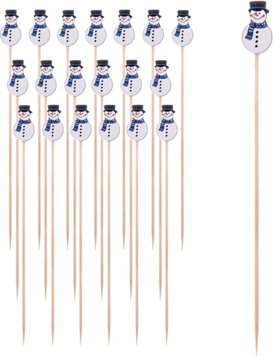 Bambusest suupistepikrid 13 cm, 20 tk