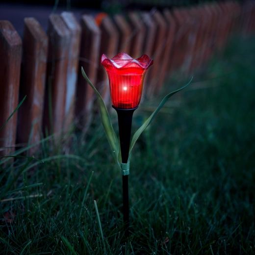 LED solar tulip-shaped lamp - 1 piece