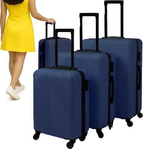 Set of 3 Blue Suitcases 3in1 TRIZAND