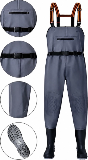 Comfortable adjustment thanks to suspenders and waist belt