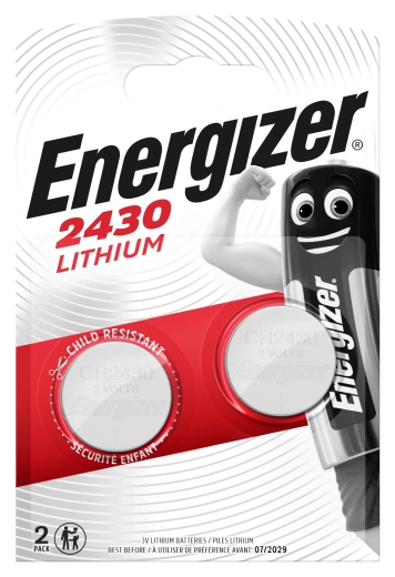 Energizer CR2430 liitium-nööp patareid 3 V, pakendis 2 tk