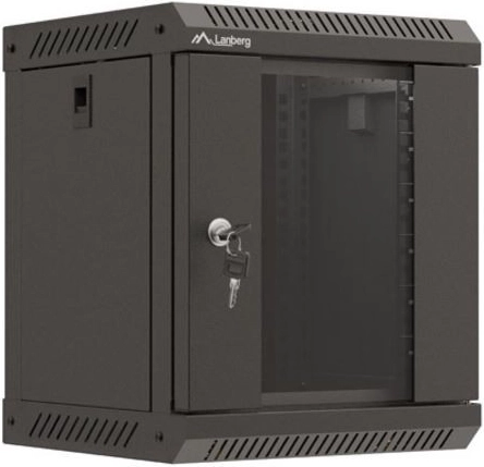 Seinale kinnitatav rack-kapp 10" 6U 300 × 300 mm must