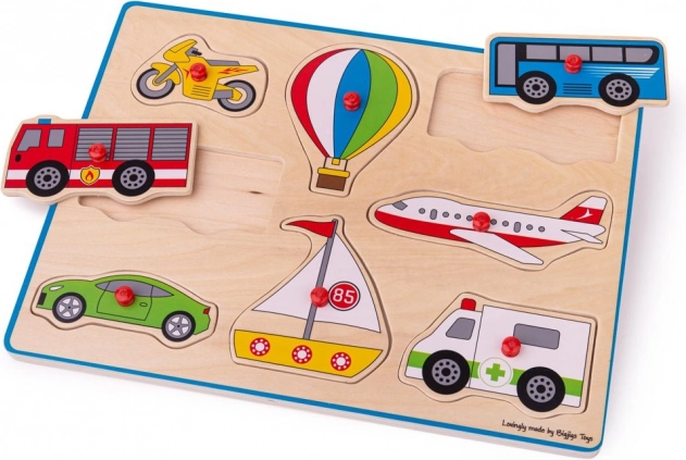 Puust pusle transpordivahendid Bigjigs Toys