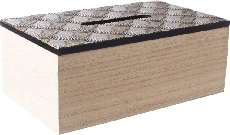 Must puidust pabertaskurätikute karp 24 × 14 × 9 cm