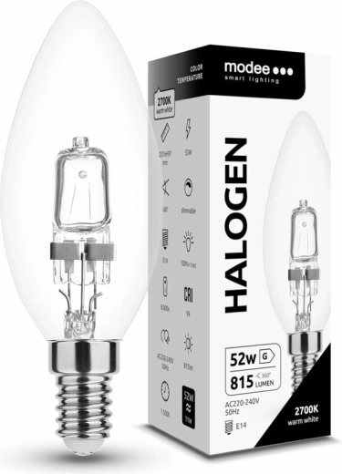 Modee ECO halogen candle bulb C35 52 W E14 warm white