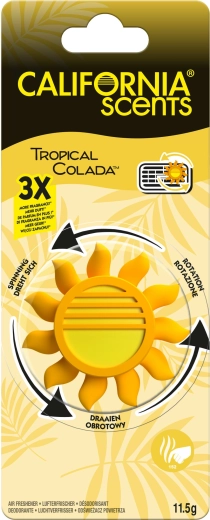 CALIFORNIA SCENTS Sun Spinner autoõhuvärskendaja lõhnaga Tropical Colada